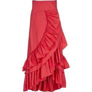 EUC AMAZING Meam Layered Flamingo Skirt Cherry Melon Color Size 6